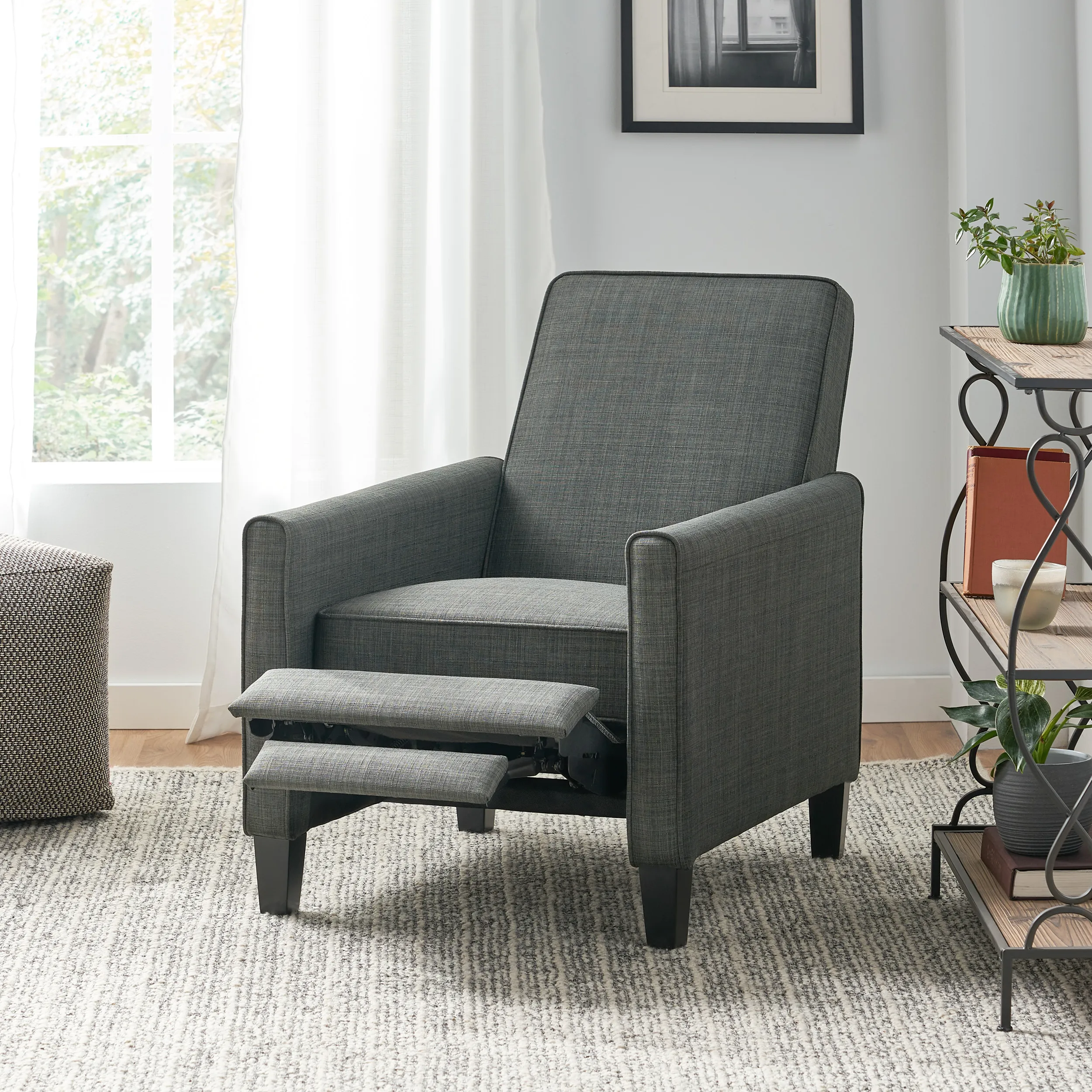 Merax Linen Fabric Manual Recliner Chair