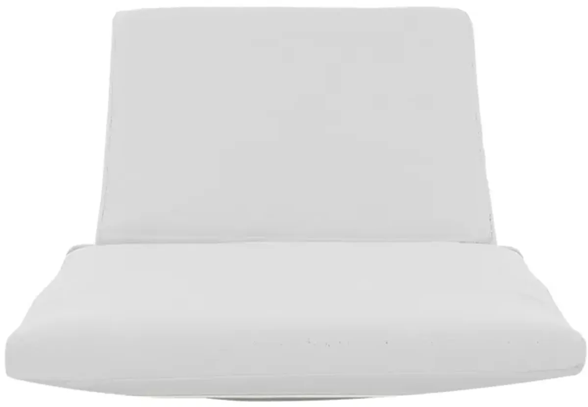 Edie 76 Inch Outdoor Lounger Cushion, White-Benzara