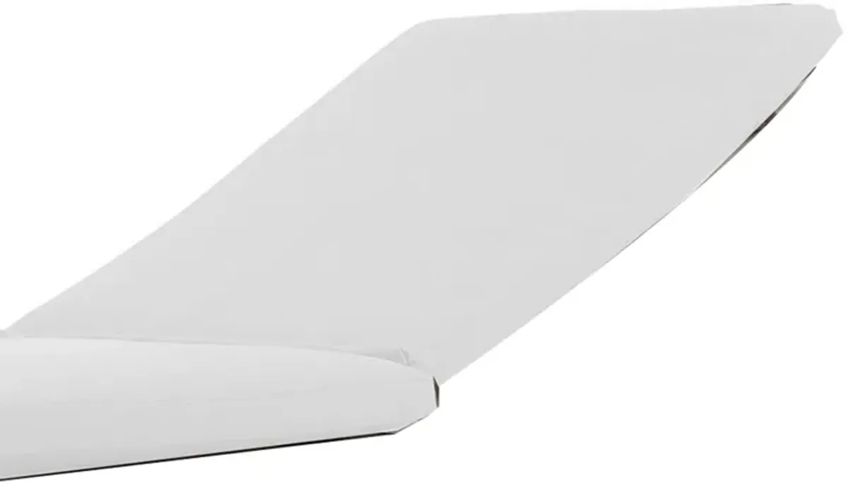 Edie 76 Inch Outdoor Lounger Cushion, White-Benzara