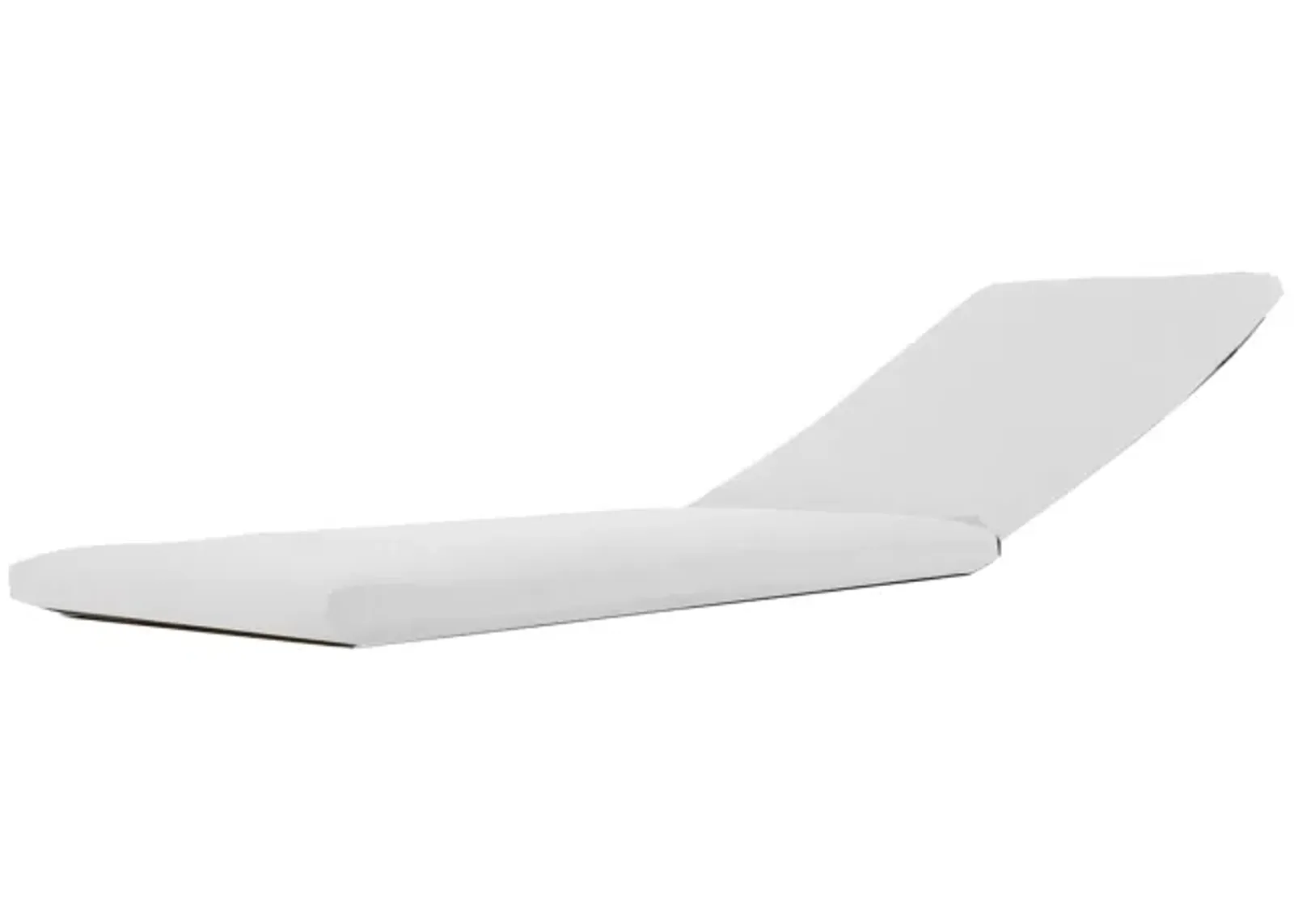 Edie 76 Inch Outdoor Lounger Cushion, White-Benzara