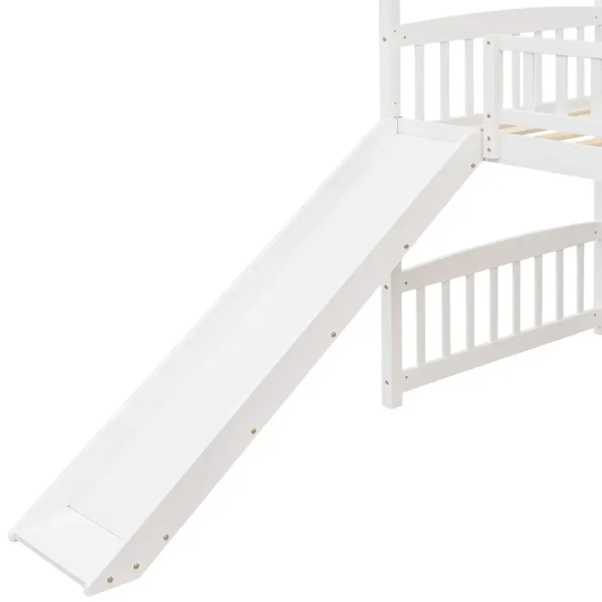 Twin Loft Bed With Slide, House Bed With Slide