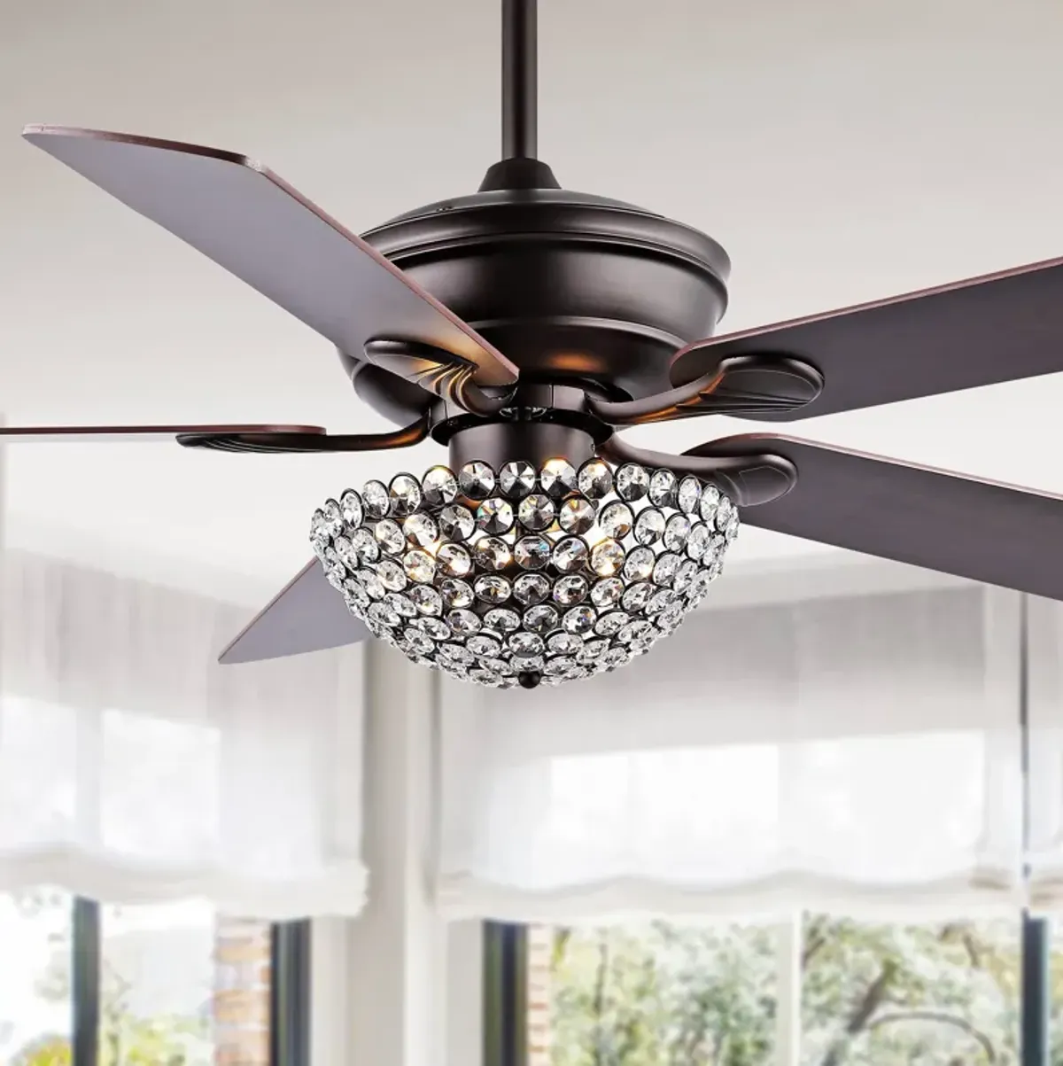 Cammy 3-Light Traditional Transitional Iron LED CEILING FAN