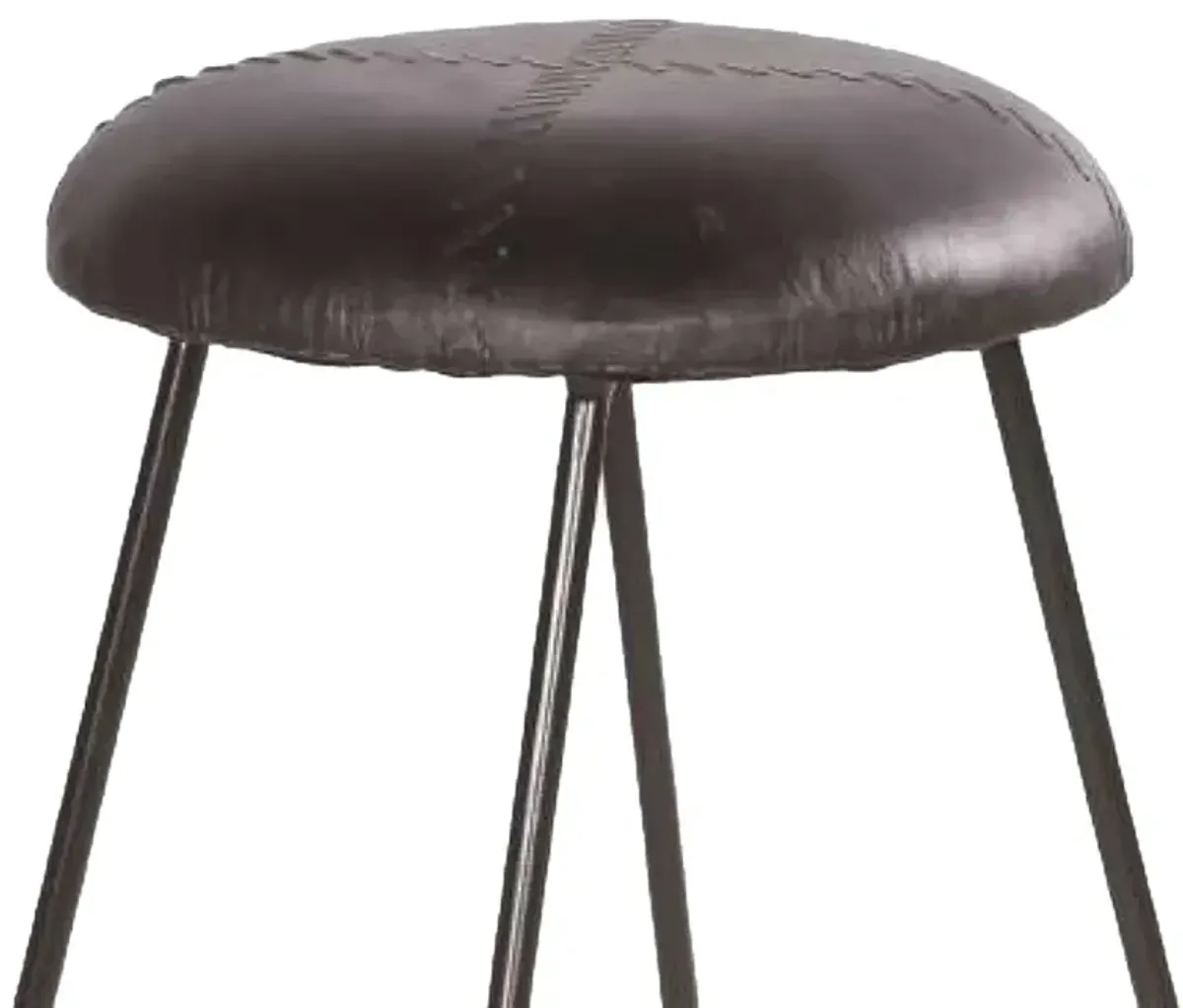 Modern 26" Counter Height Stool, Leather Upholstery