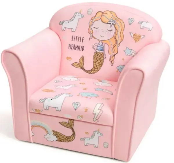 Super Soft Velvet Kids Couch Sofa with Armrests