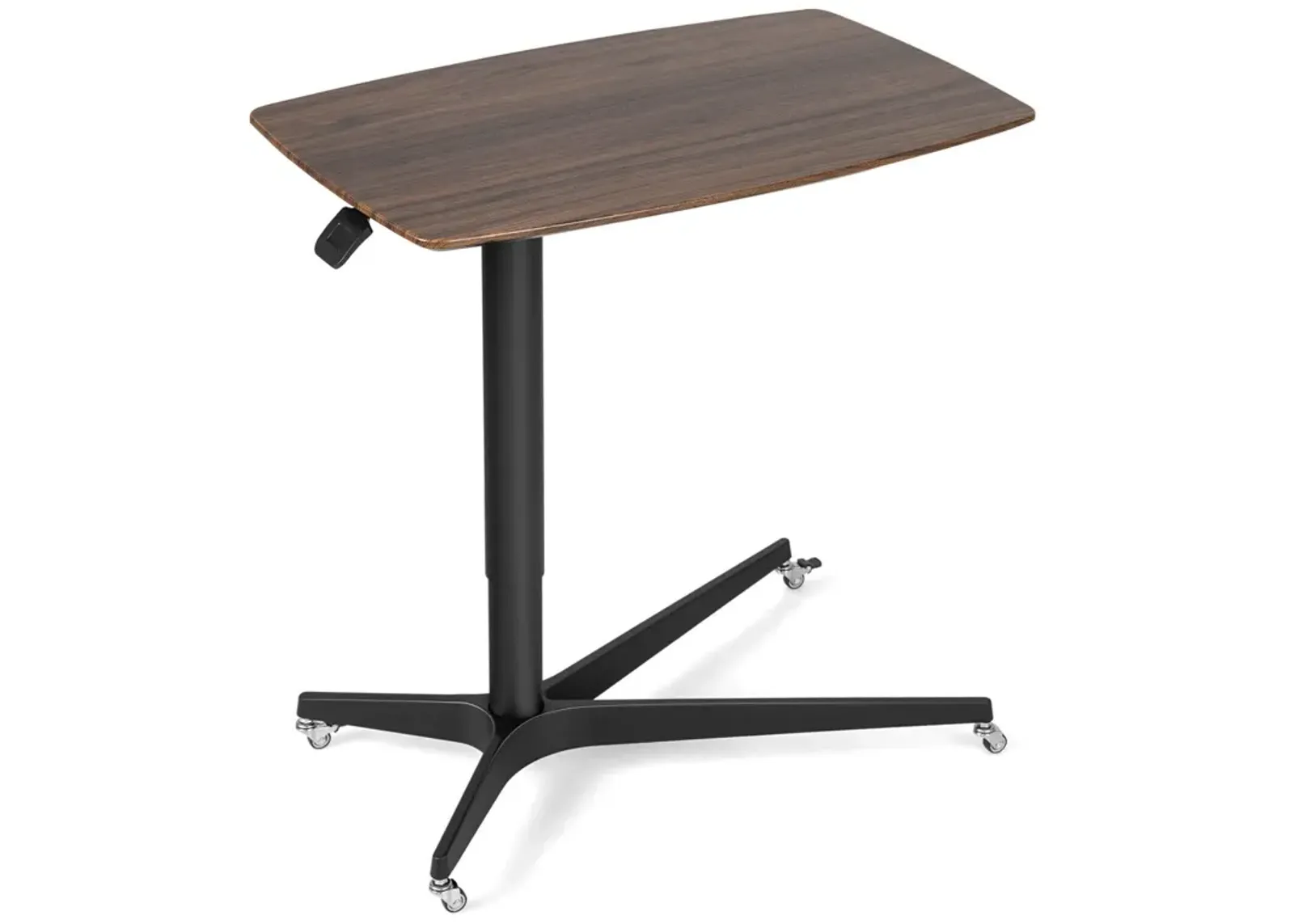 Height Adjustable Mobile Standing Desk with Lockable Wheels