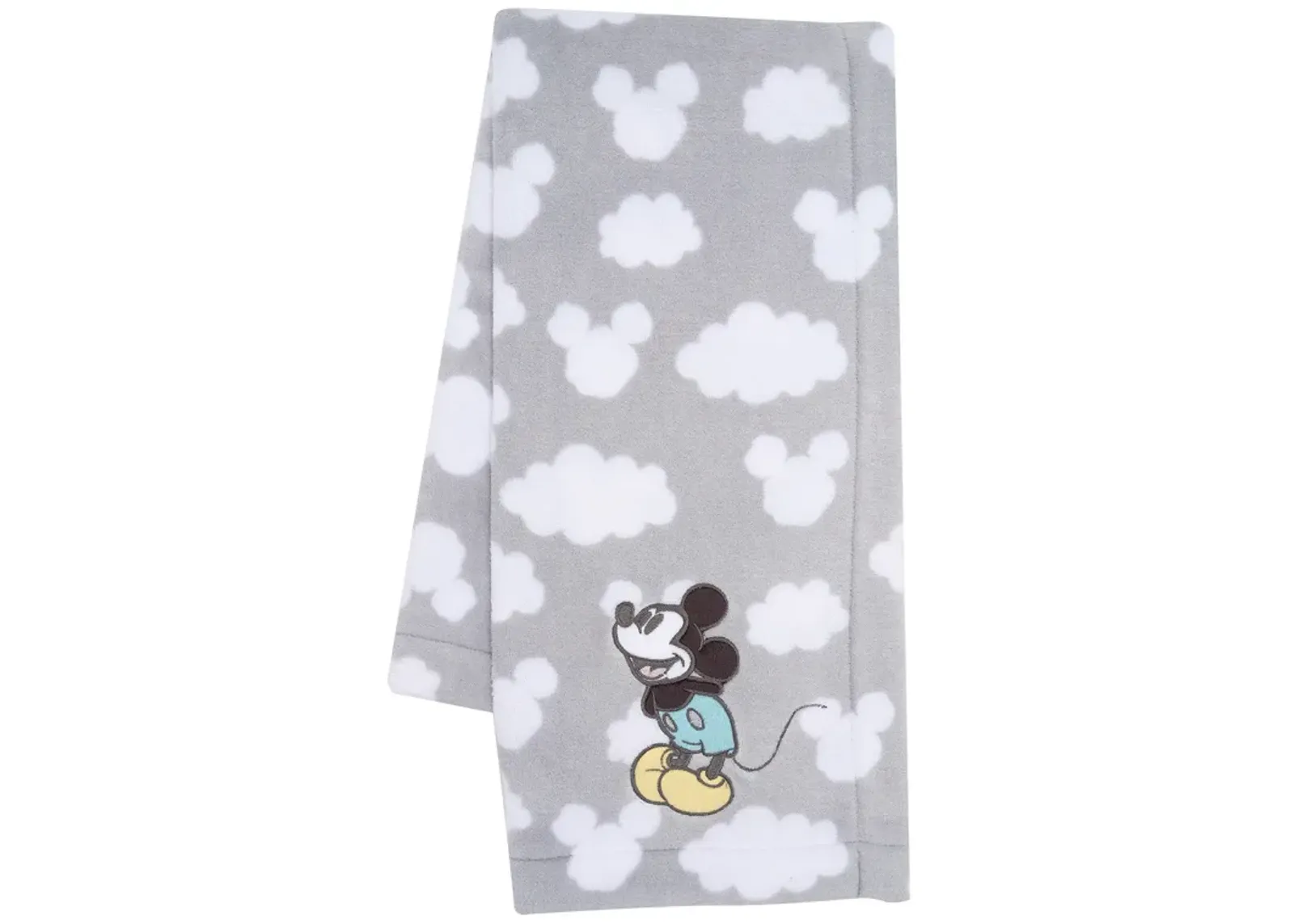 Lambs & Ivy Disney Baby Moonlight Mickey Mouse Gray Soft Fleece Baby Blanket