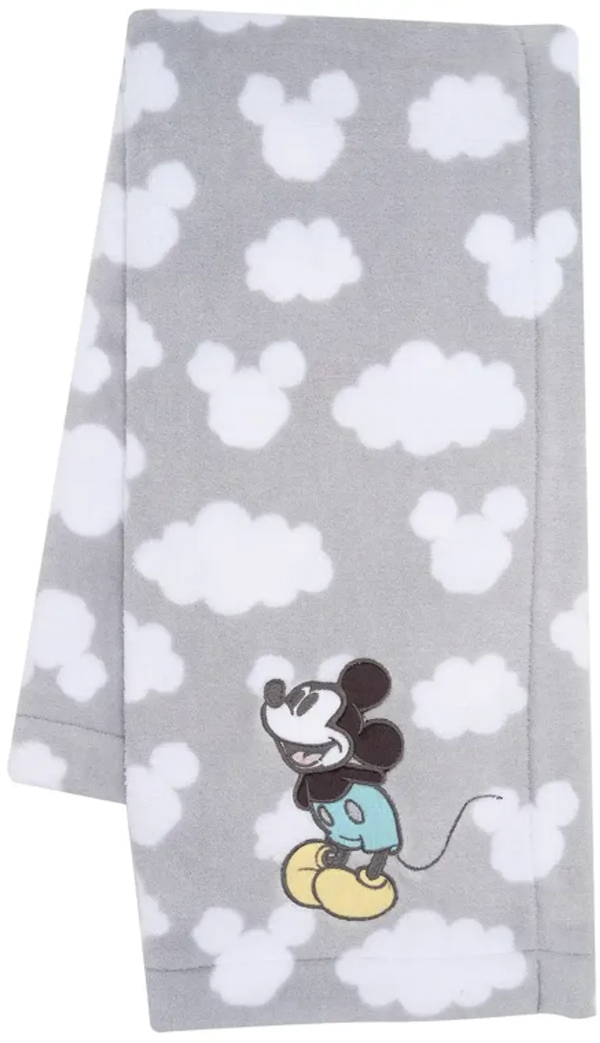 Lambs & Ivy Disney Baby Moonlight Mickey Mouse Gray Soft Fleece Baby Blanket