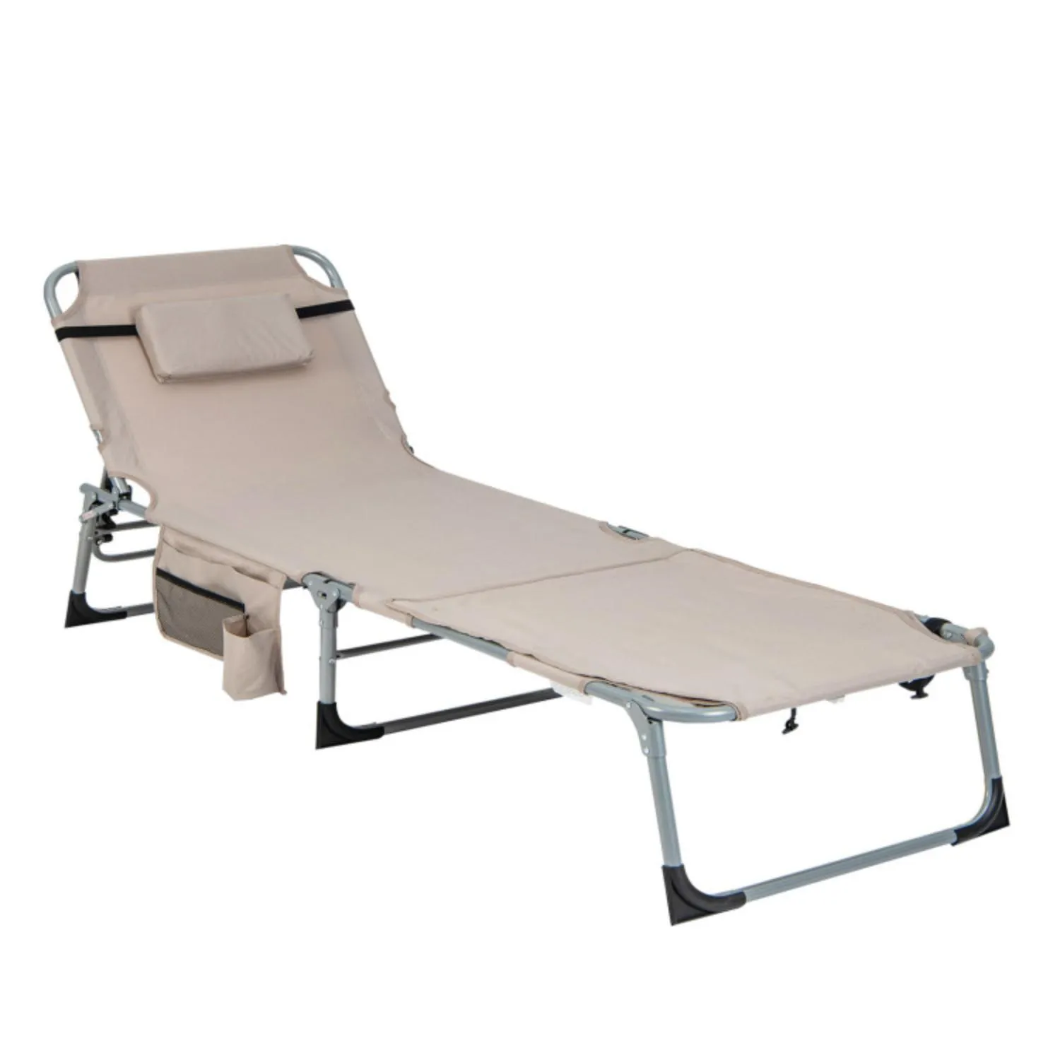 Hivvago 5-position Outdoor Folding Chaise Lounge Chair