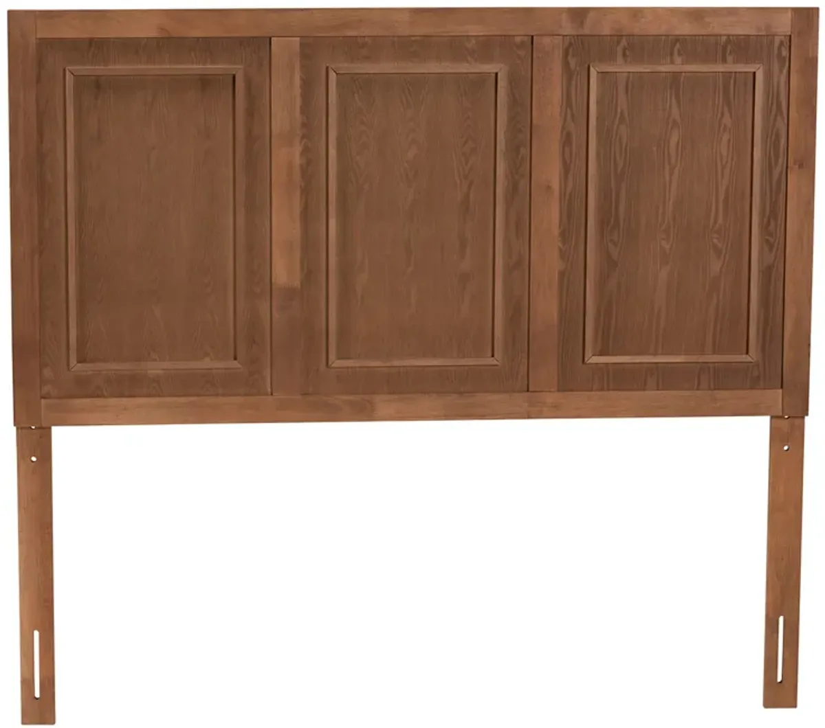 Baxton Studio Giordano Classic and Traditional Ash Walnut Finished Wood Queen Size Headboard