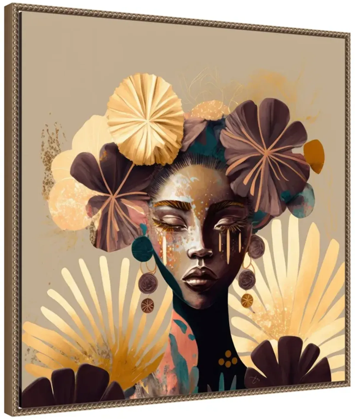 Tribal Bokeh by Bella Eve Framed Canvas Wall Art