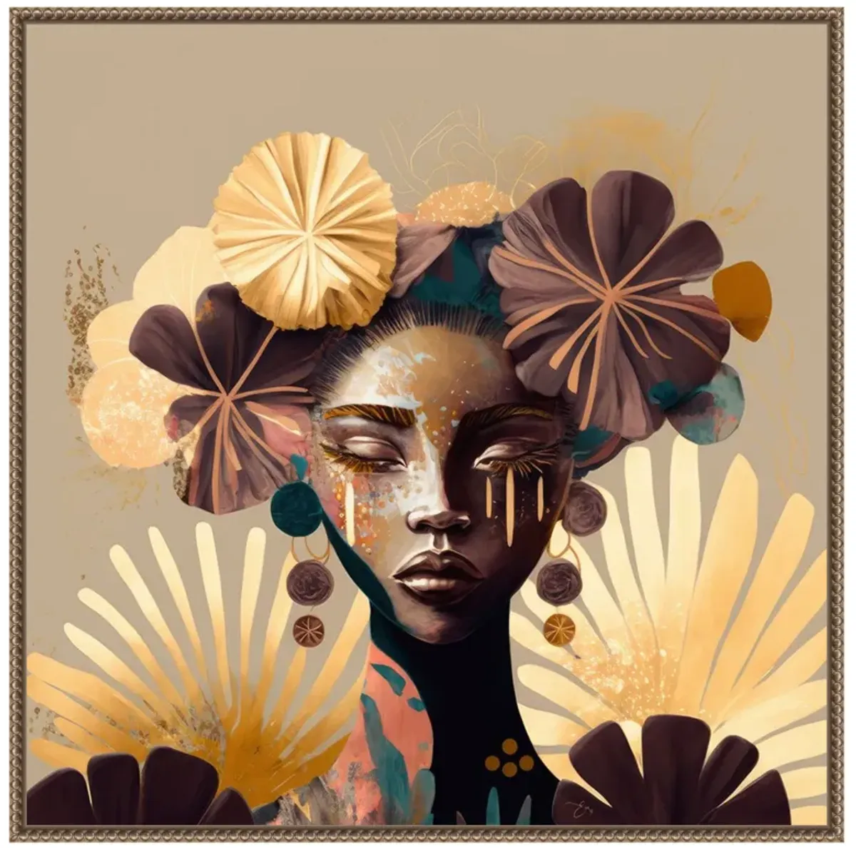 Tribal Bokeh by Bella Eve Framed Canvas Wall Art