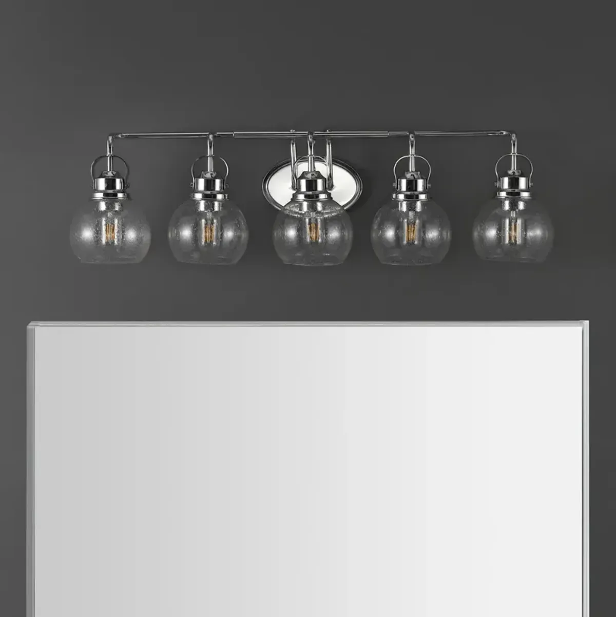 Shirley Metal/Seeded Glass Vanity Light