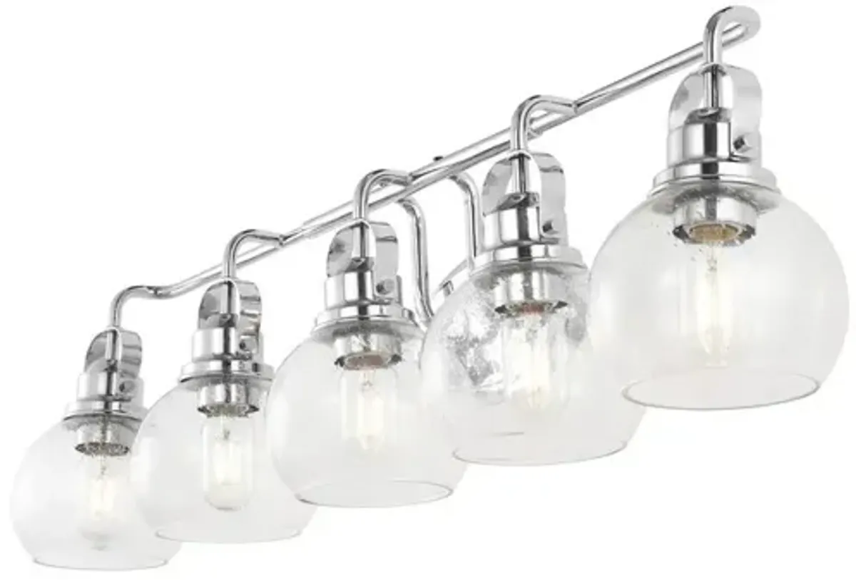 Shirley Metal/Seeded Glass Vanity Light