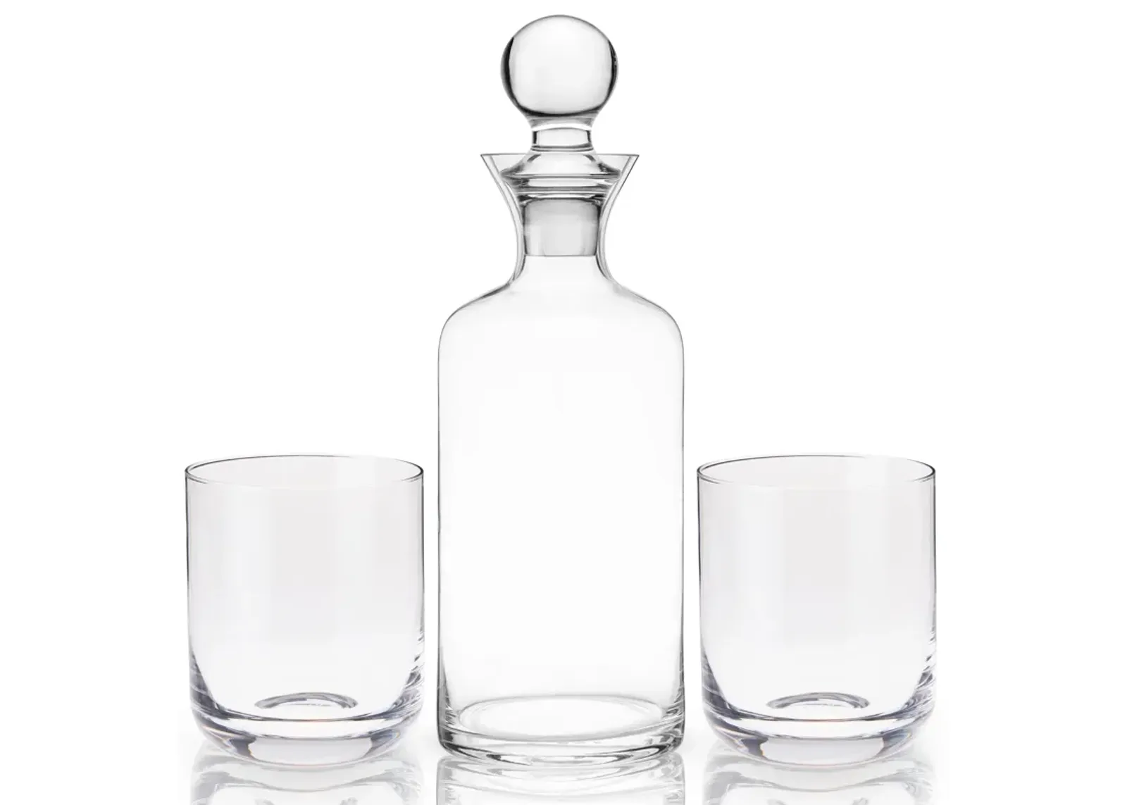 Raye Modern Crystal Liquor Decanter and Tumbler Set