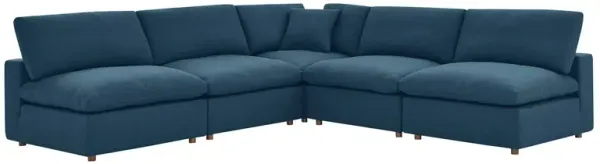 Commix Down Filled Overstuffed 5-Piece Armless Sectional Sofa