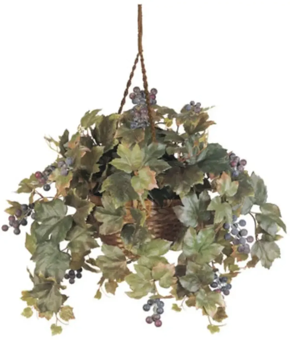 Hivvago Grape Leaf Hanging Basket Silk Plant