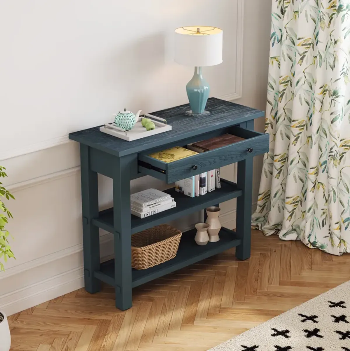 Merax  Retro Console Table with A Drawer