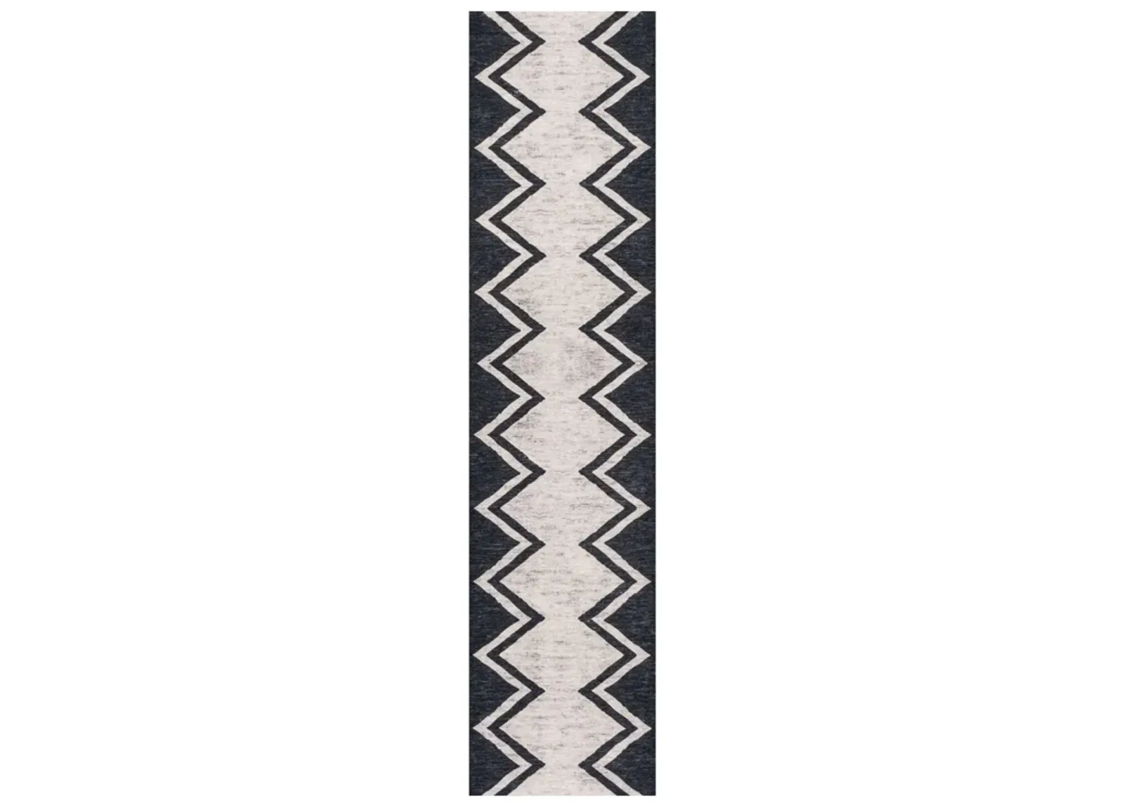 Siksak Modern Chevron Border Area Rug