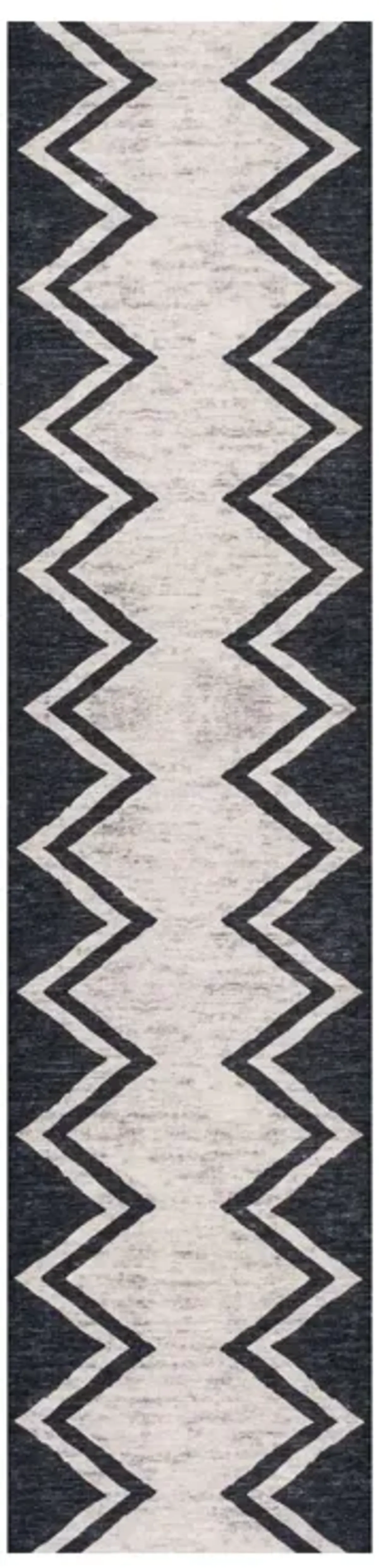 Siksak Modern Chevron Border Area Rug