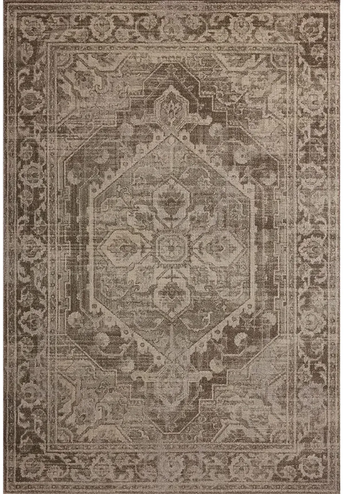 Mona Cocoa/Stone 7'6" x 7'6" Round Area Rug by Magnolia Home by Joanna Gaines x Loloi