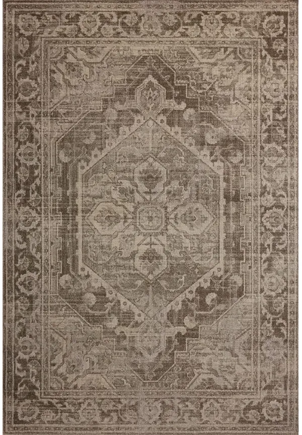 Mona Cocoa/Stone 7'6" x 7'6" Round Area Rug by Magnolia Home by Joanna Gaines x Loloi