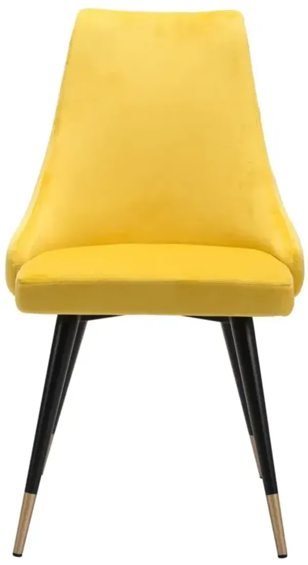 Belen Kox Piccolo Dining Chair (Set of 2), Yellow Velvet, Belen Kox