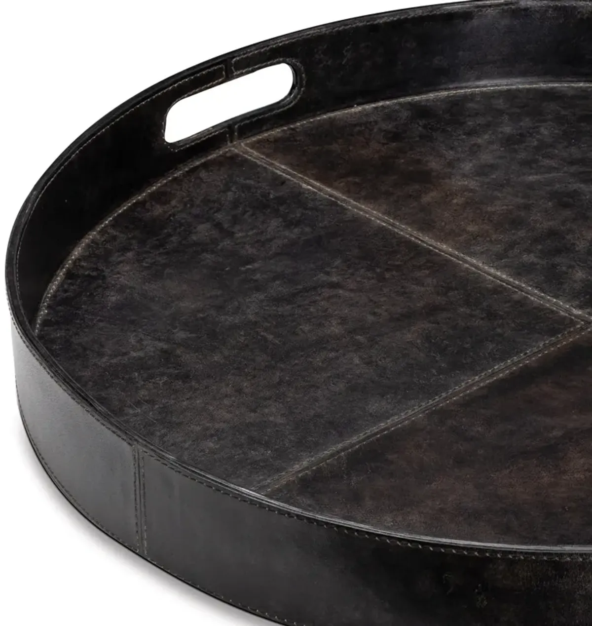 Derby Round Leather Tray