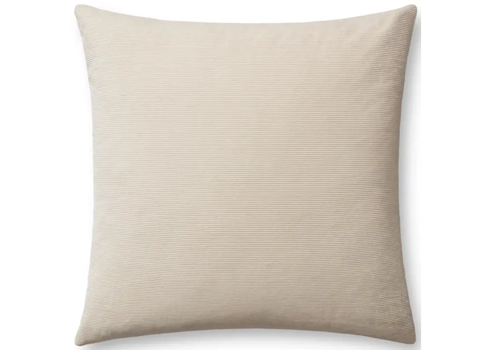 Beatrice PMH0048 Ivory 22''x22'' Polyester Pillow by Magnolia Home by Joanna Gaines x Loloi