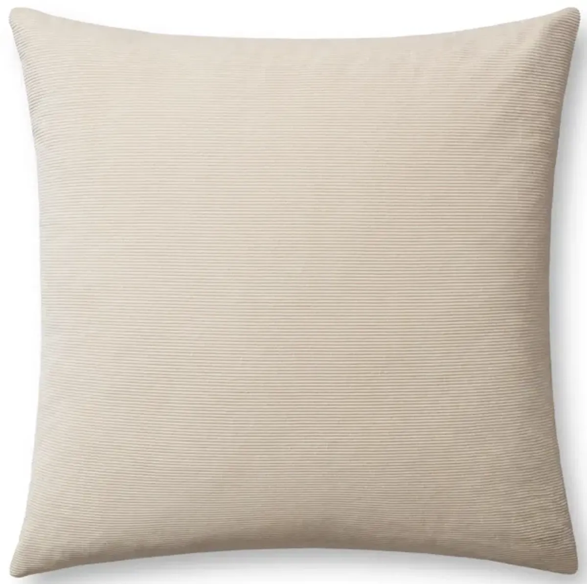 Beatrice PMH0048 Ivory 22''x22'' Polyester Pillow by Magnolia Home by Joanna Gaines x Loloi