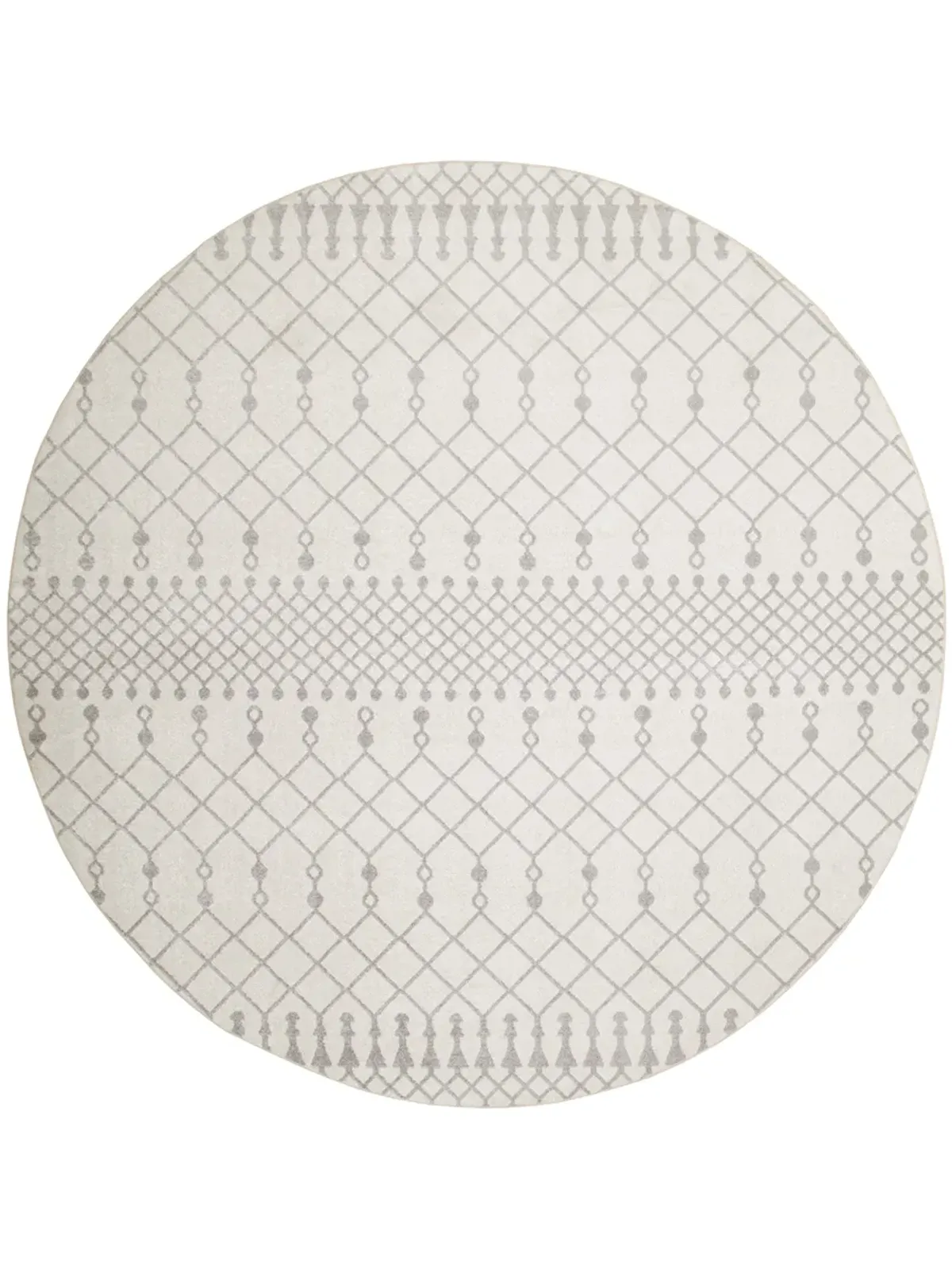 Astra Machine Washable ASW10 Ivory 5'3" Round Rug