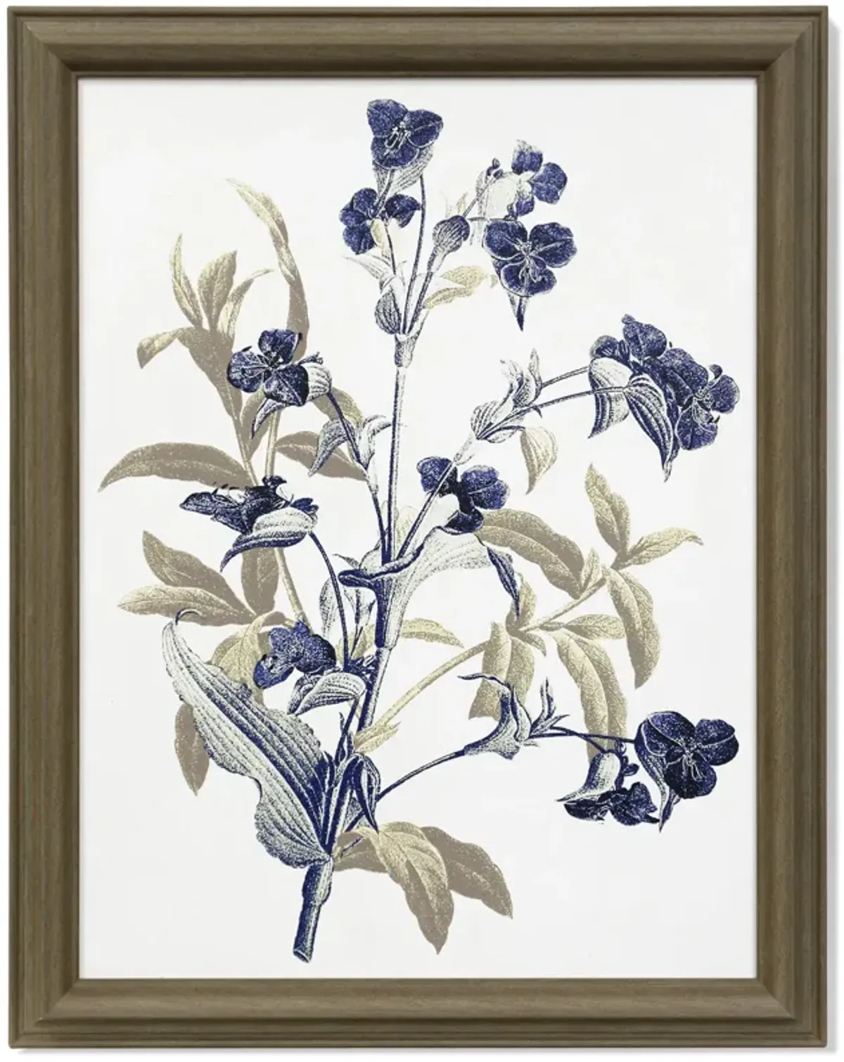 Indigo Flowers I Framed Print