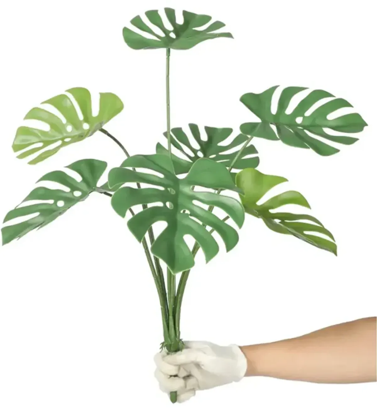 Artificial Monstera Split Leaf Philodendron Plant Stem 24" UV Resistant (Outdoor Proof)