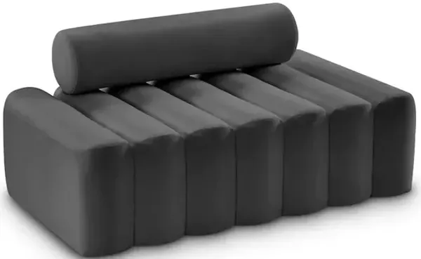 Meridian Furniture Melody Grey Velvet Loveseat