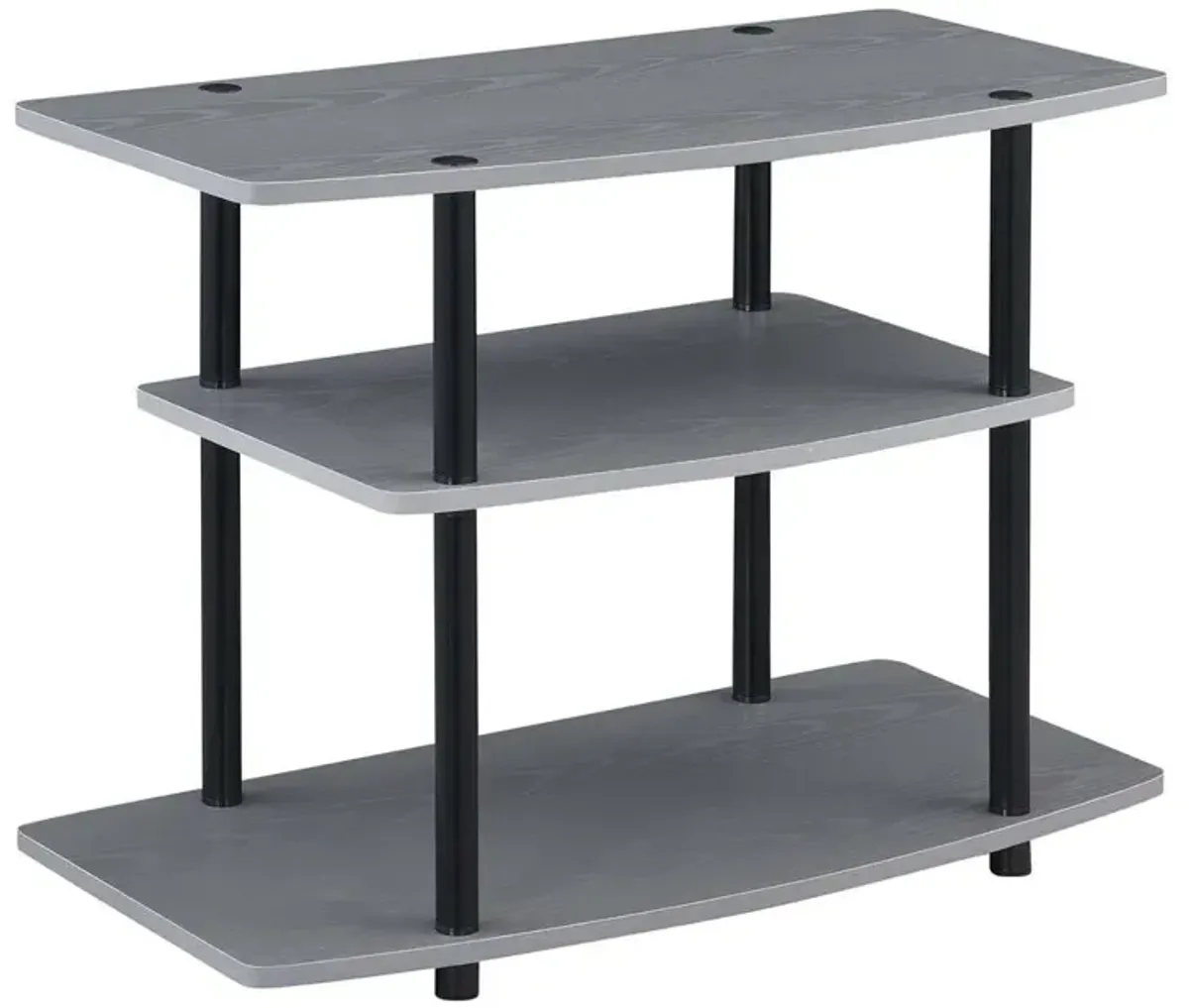 Convenience Concepts Designs2Go No Tools 3 Tier TV Stand Gray / Black