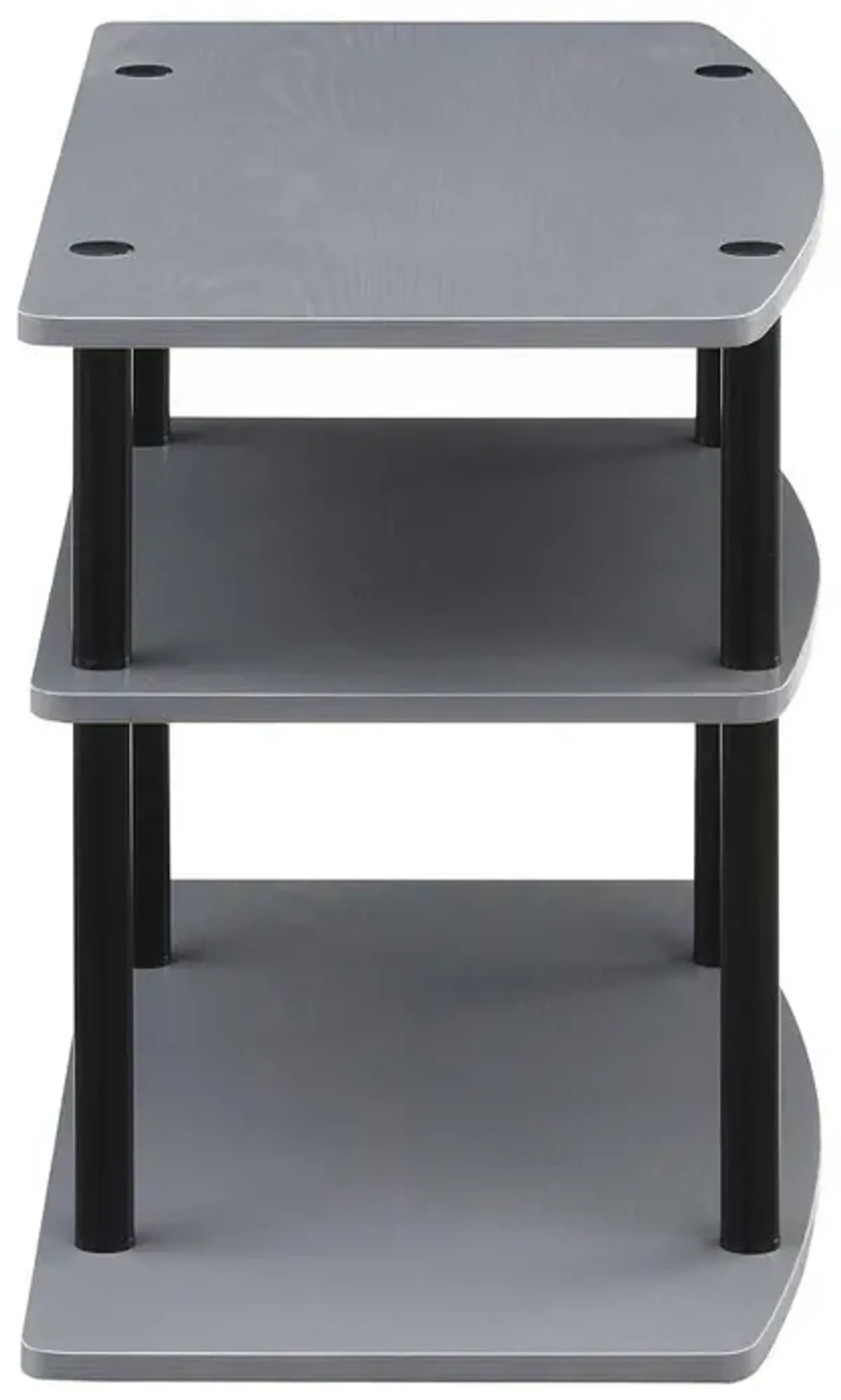 Convenience Concepts Designs2Go No Tools 3 Tier TV Stand Gray / Black