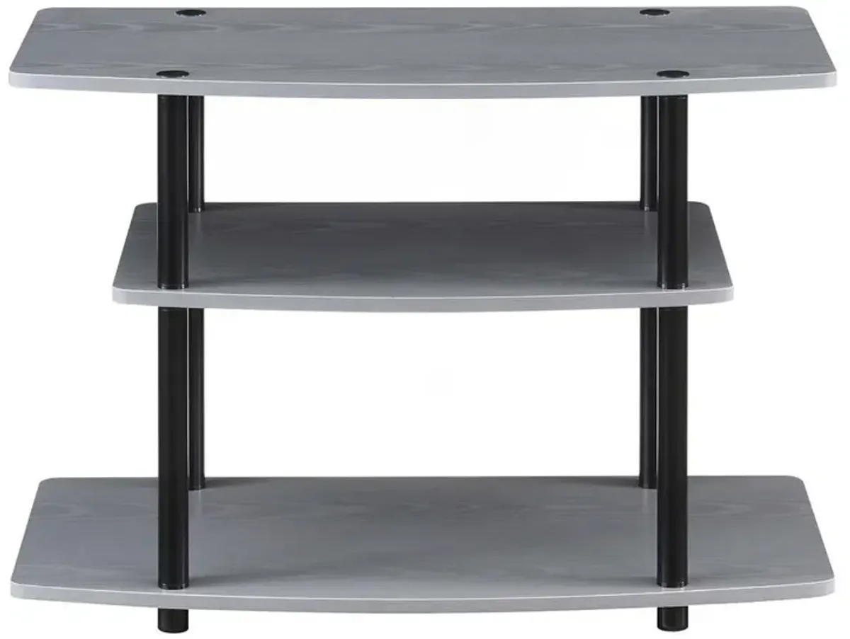 Convenience Concepts Designs2Go No Tools 3 Tier TV Stand Gray / Black