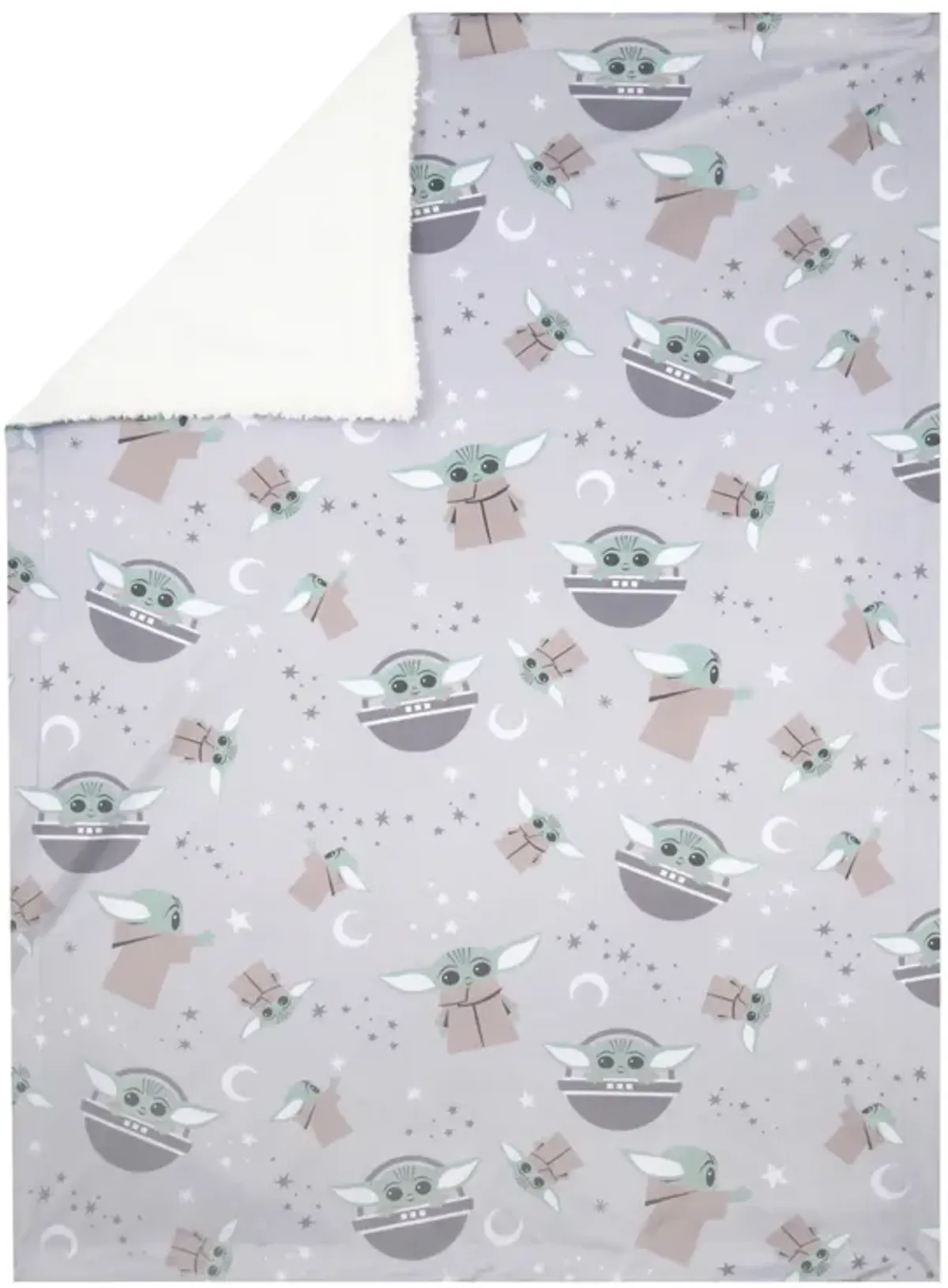 Lambs & Ivy Star Wars Cozy Friends Baby Yoda/Grogu Fleece Baby Blanket