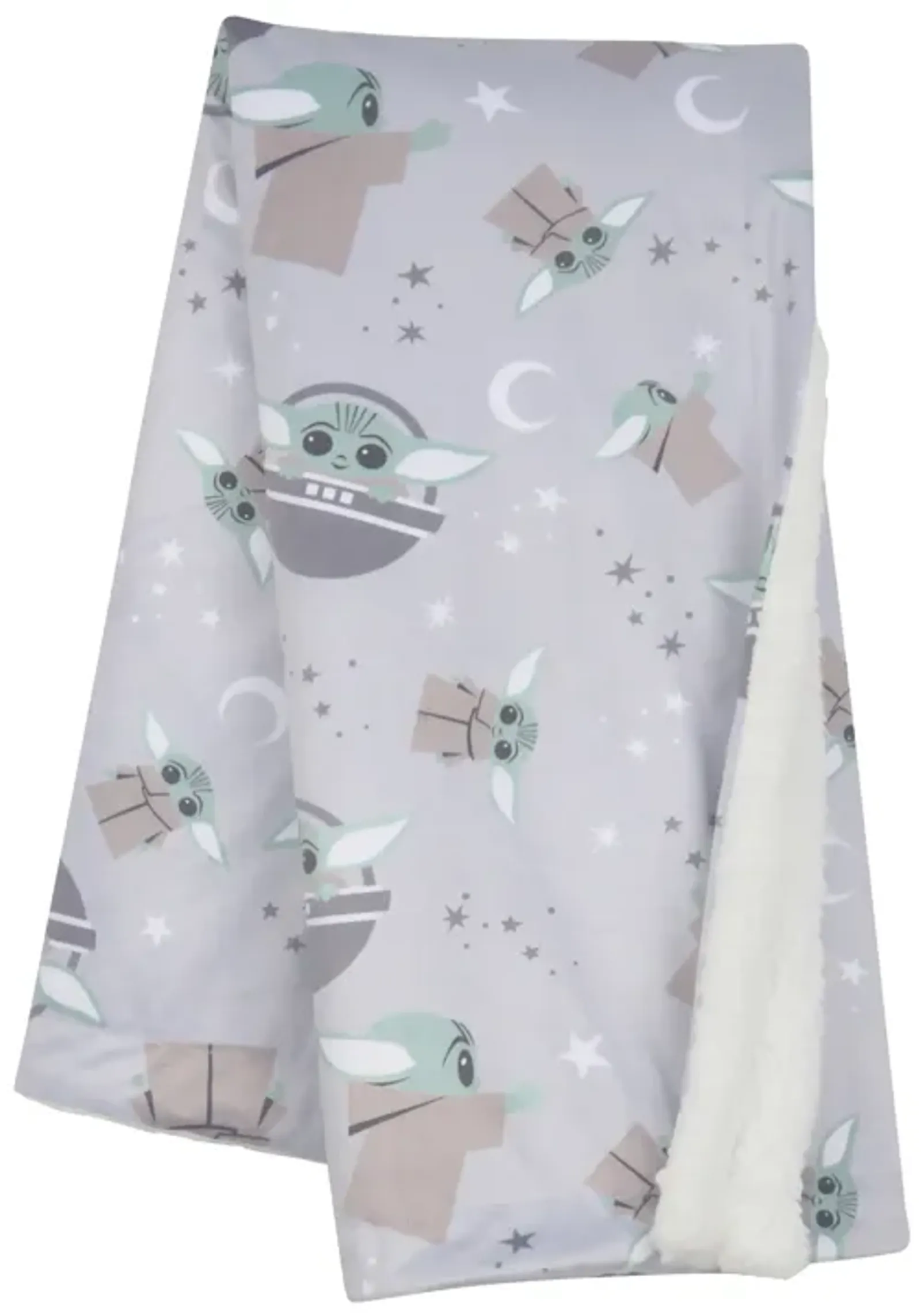 Lambs & Ivy Star Wars Cozy Friends Baby Yoda/Grogu Fleece Baby Blanket