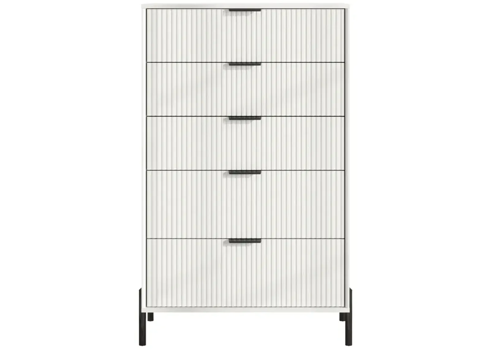 FESTIVO Modern 30" 5-Drawer Dresser Chest with Metal Handles