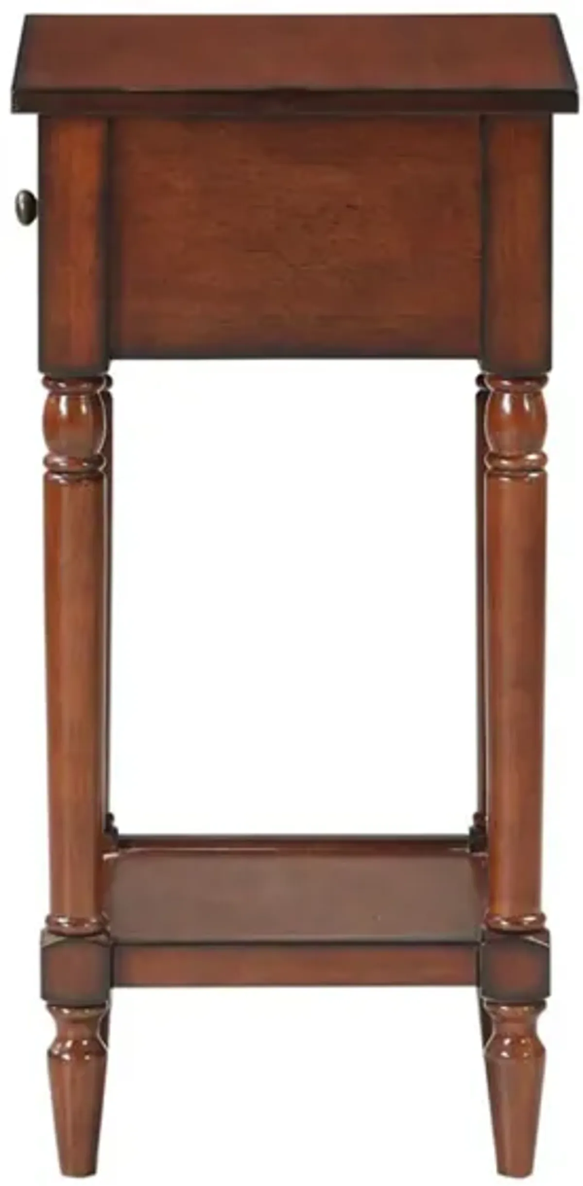 Convenience Concepts French Country Khloe 1 Drawer Accent Table with Shelf, Mahogany