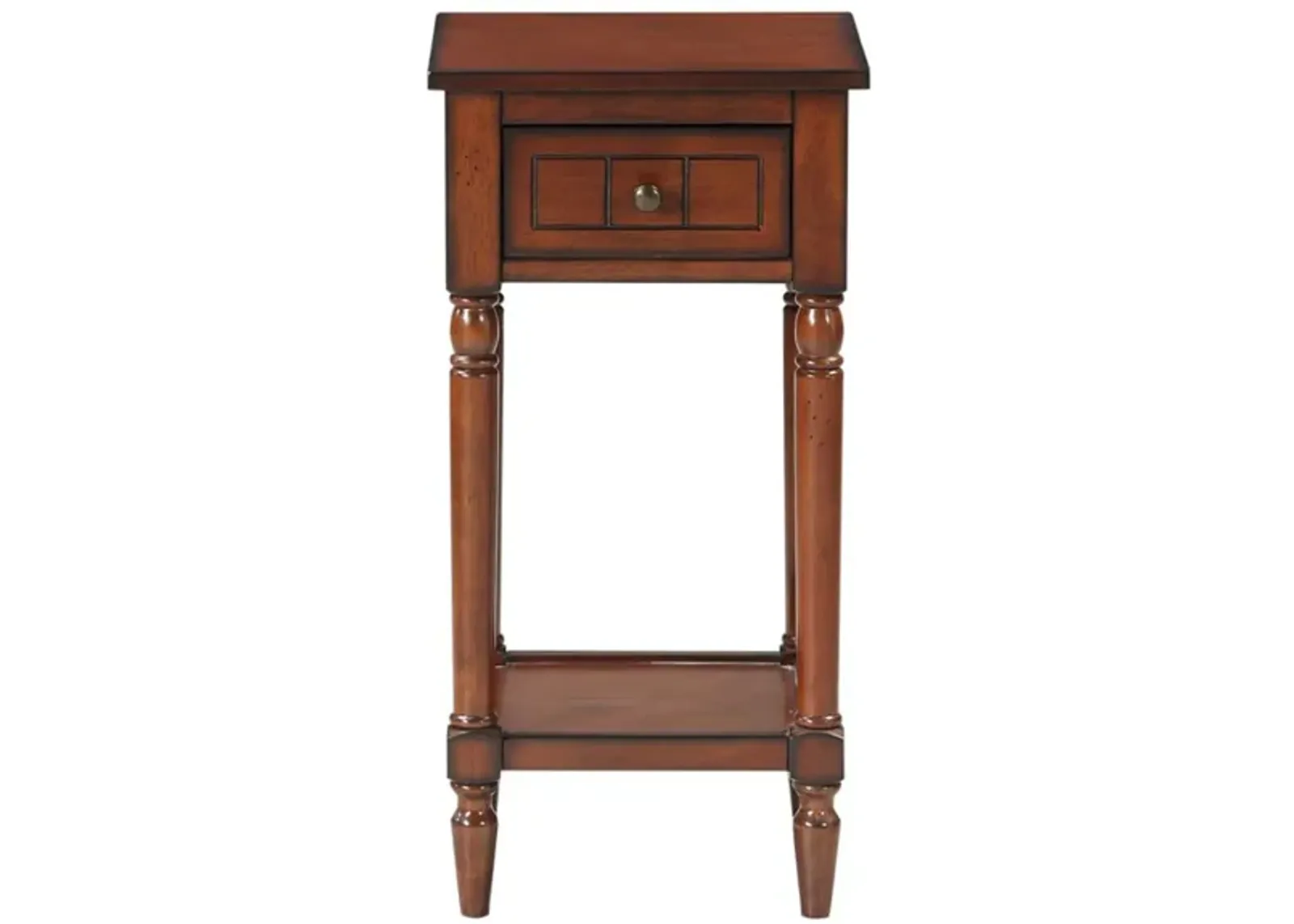 Convenience Concepts French Country Khloe 1 Drawer Accent Table with Shelf, Mahogany