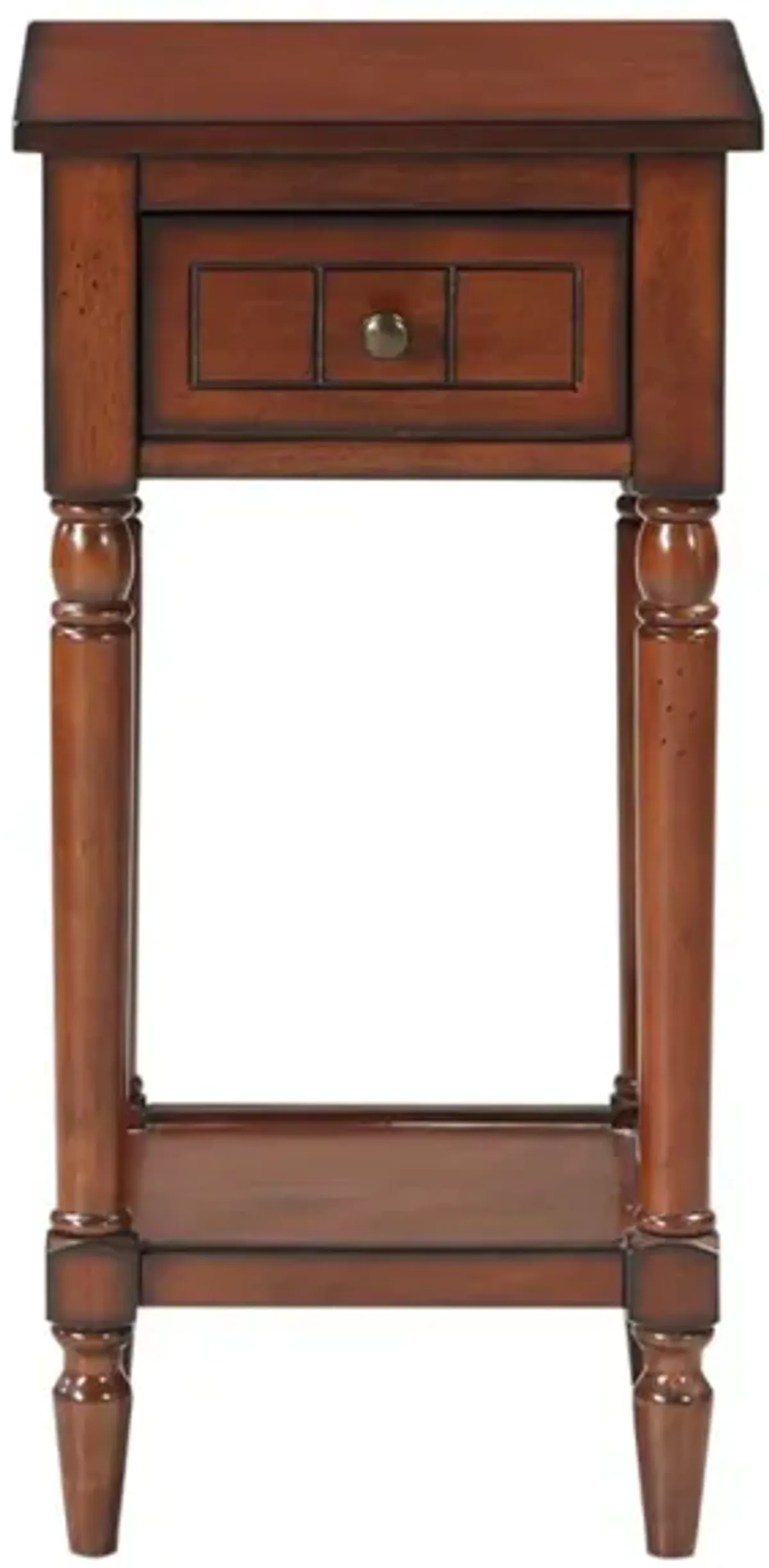 Convenience Concepts French Country Khloe 1 Drawer Accent Table with Shelf, Mahogany