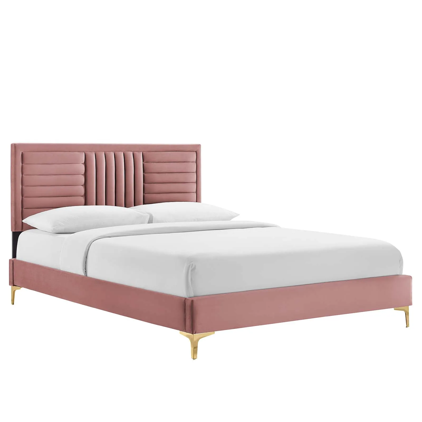 Modway - Sofia Channel Tufted Performance Velvet King Platform Bed