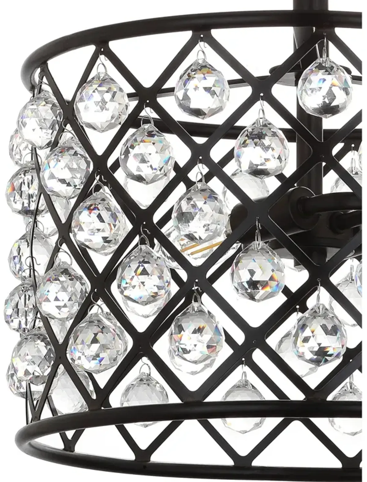 Gabrielle Crystal/Metal LED Semi-Flush Mount