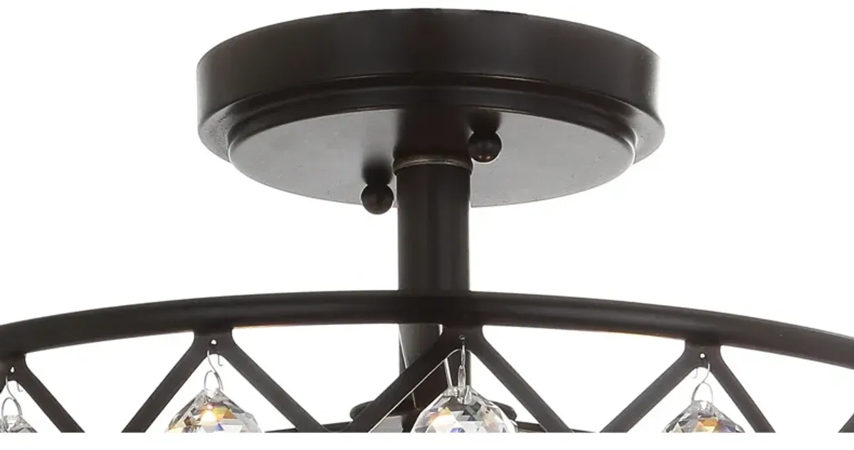 Gabrielle Crystal/Metal LED Semi-Flush Mount