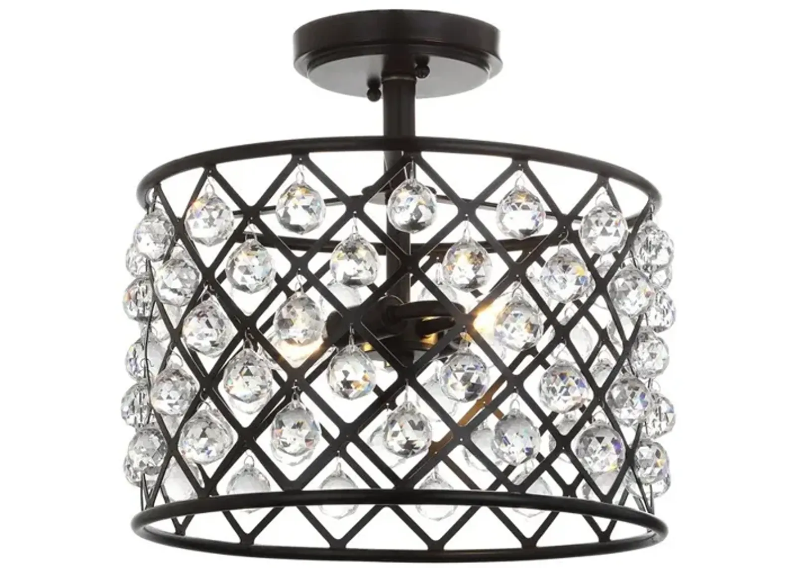 Gabrielle Crystal/Metal LED Semi-Flush Mount