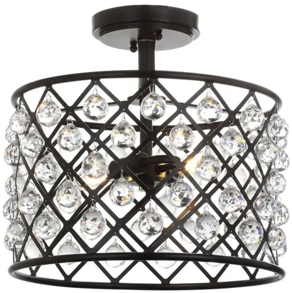 Gabrielle Crystal/Metal LED Semi-Flush Mount