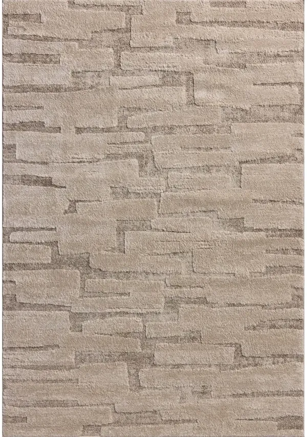 Monty  Taupe/Beige 2'7"x8'0" Runner Rug