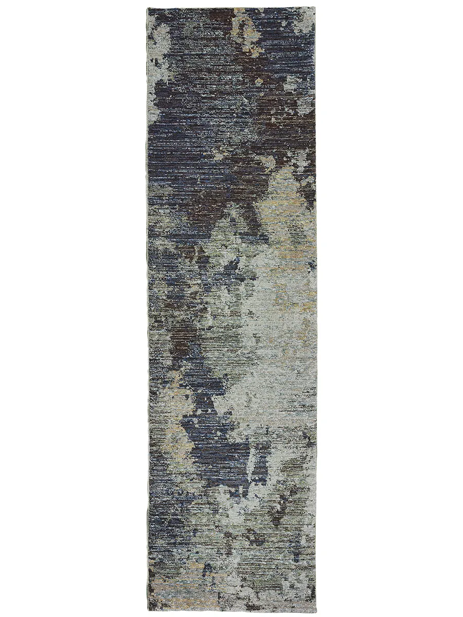 Evolution 2'6" x 12' Navy Rug