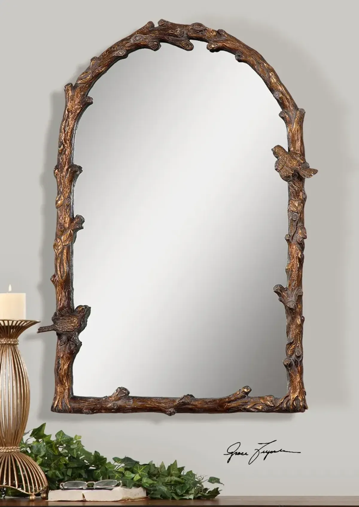 Uttermost Paza Antique Gold Arch Mirror